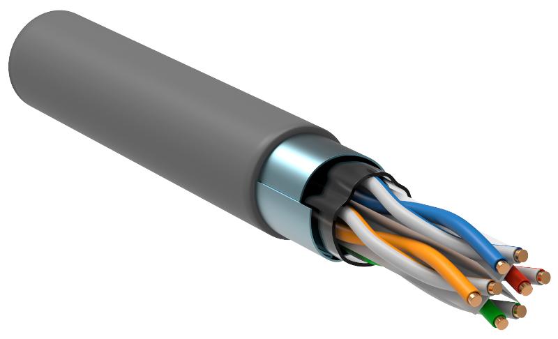 Кабель связи витая пара F/UTP, кат.6 4x2х23AWG solid, PVC, 305м, серый | LC1-C604-311 | ITK — ITK