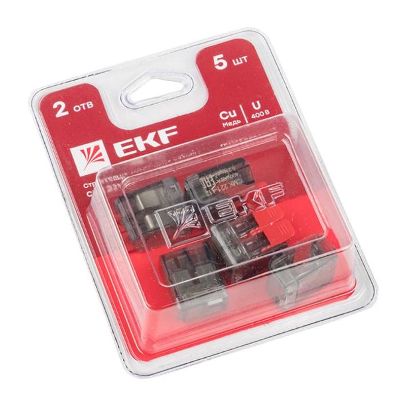 Клемма СМК 221-412 2 отверстия 0.2-4.0 мм2 блистер (5шт.) PROxima | plc-smk-221-412b | EKF — EKF