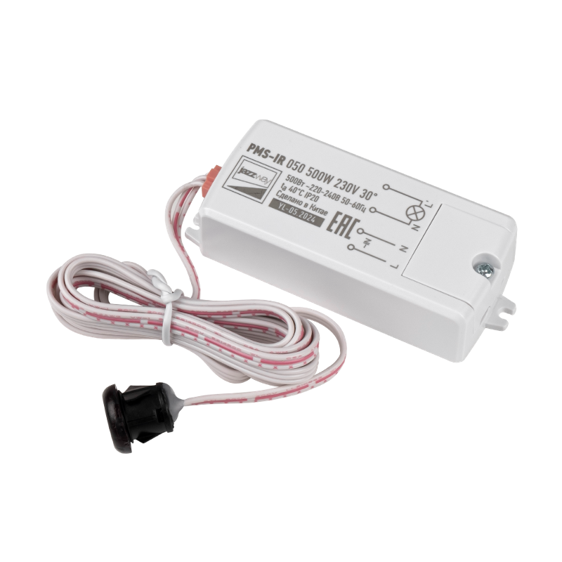 Датчик движения PMS-IR 050 500W 230V 30° WH IP20  | .5059092 | Jazzway — Jazzway