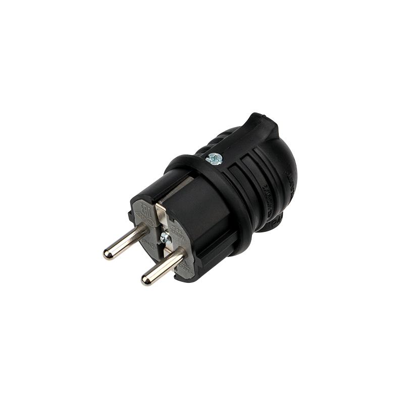 Вилка угловая влагозащищенная, с/з, 16 А, IP44 каучук | 111-003 | REXANT — REXANT