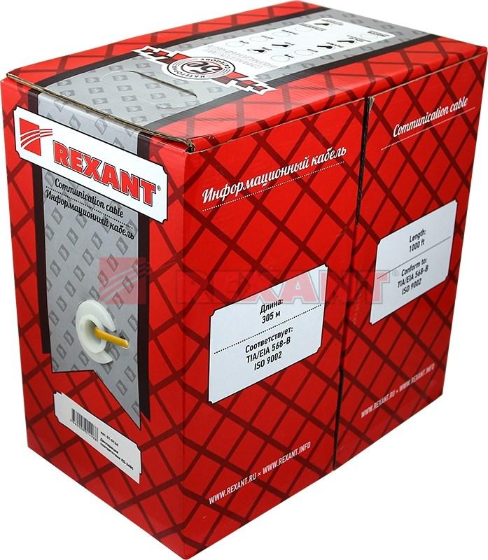 Кабель UTP  4PR  24AWG  CAT5e  305м нг(А)-HF. оранж. | 01-0049 | REXANT — миниатюра 2