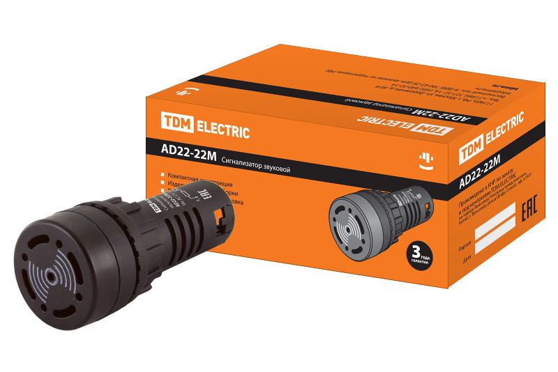 Сигнализатор звуковой AD22-22M/k23 d22 мм 24В DC/AC черный | SQ0746-0001 | TDM — TDM ELECTRIC