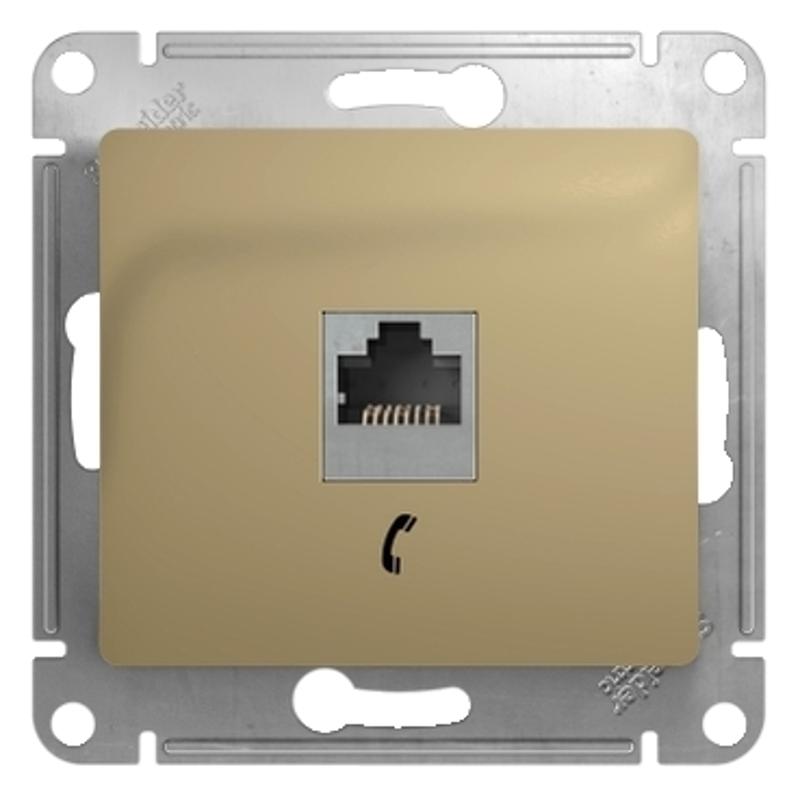 Glossa Титан Розетка телефонная RJ11 | GSL000481T | SE — Systeme Electric