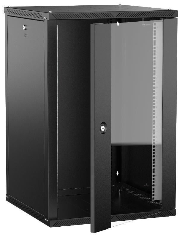 ITK LINEA W Шкаф 18U 600х600мм дверь стекло черный 2.0| LWR5-18U66-GF-2| ITK — ITK