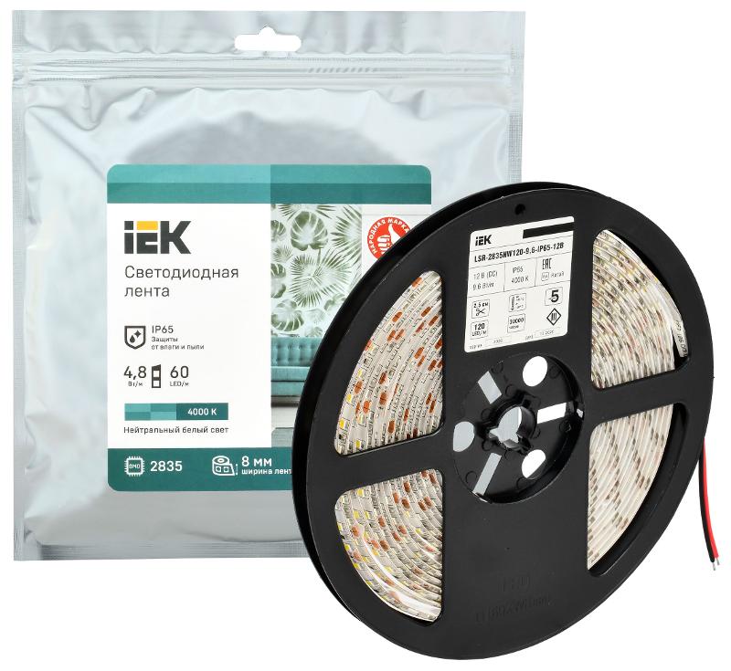 Лента светодиодная 5м LSR-2835NW120-9,6-IP65-12В | LSR1-0-120-65-3-05 | IEK — миниатюра 2