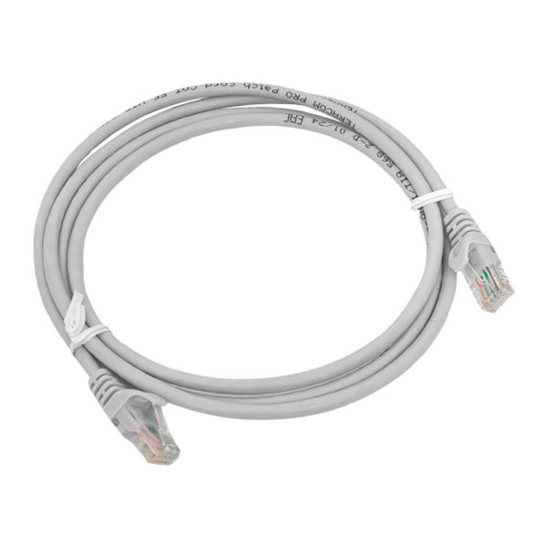 Патч-корд TERACOM PRO Cat.5E неэкранированный UTP оболочка PVC серый (1,5м) | TRP-5EUTP-PVC-1.5M-GY | EKF — EKF