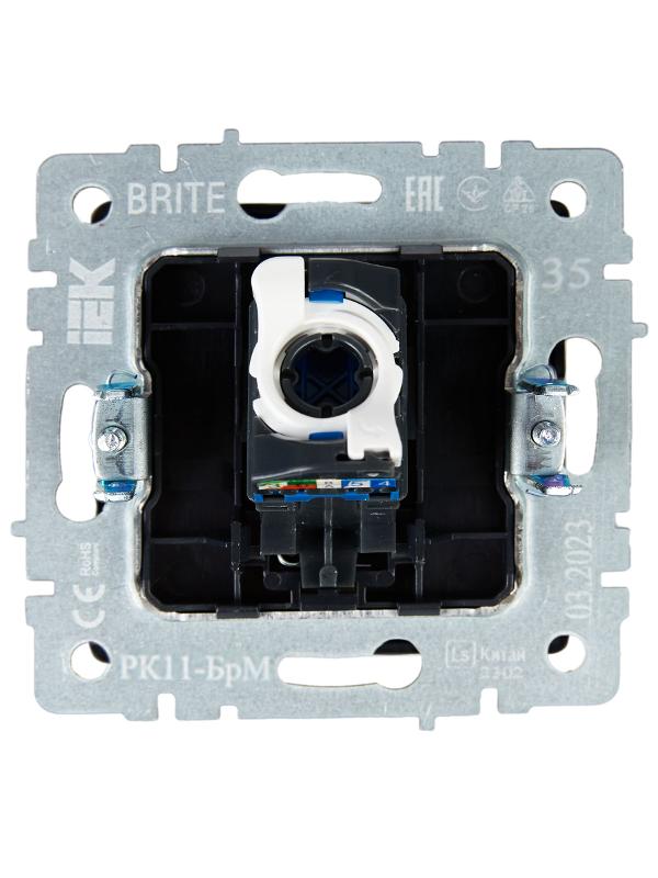 BRITE Розетка компьютерная RJ45 кат.6 РК11-БрМ маренго | BR-K10-2-K35 | IEK — миниатюра 4