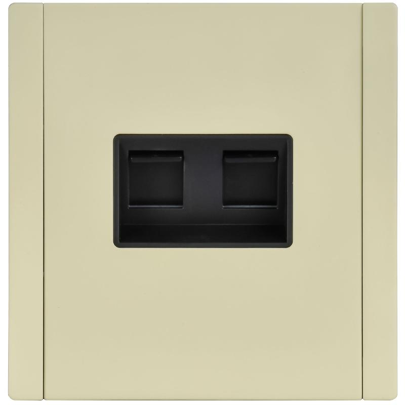 FORTE&PIANO Розетка комп. 2-ая RJ45 кат.6 FP834M металл серый сланец  | FP-K20-2-M-K41 | IEK — миниатюра 2