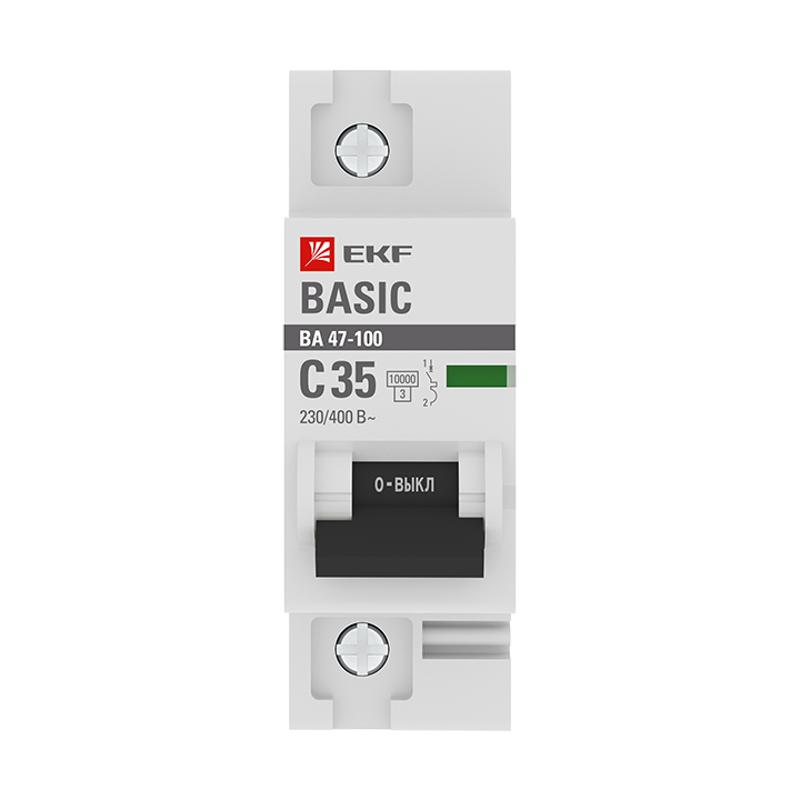 Выключатель автоматический однополюсный 1P 35А (C) 10kA ВА 47-100 EKF Basic | mcb47100-1-35C-bas | EKF — миниатюра 3