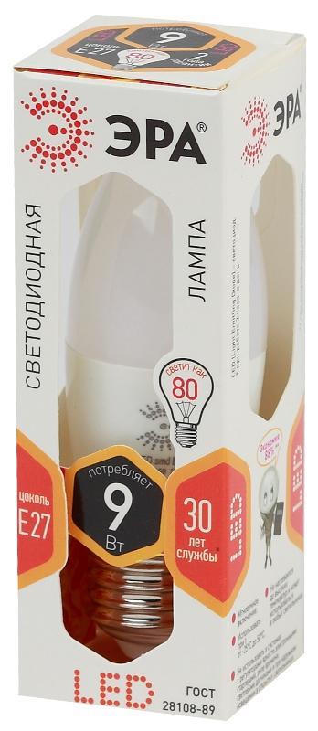 Лампа светодиодная LED 9Вт Е27 2700К smd B35-9w-827-E27 | Б0027971 | ЭРА — миниатюра 3