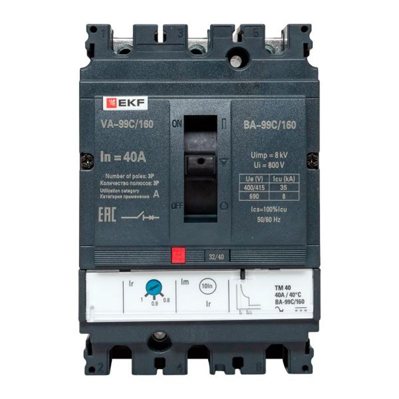 Выключатель автоматический ВА-99C (Compact NS) 160/40А 3P 36кА EKF PROxima | mccb99C-160-40 | EKF — миниатюра 15
