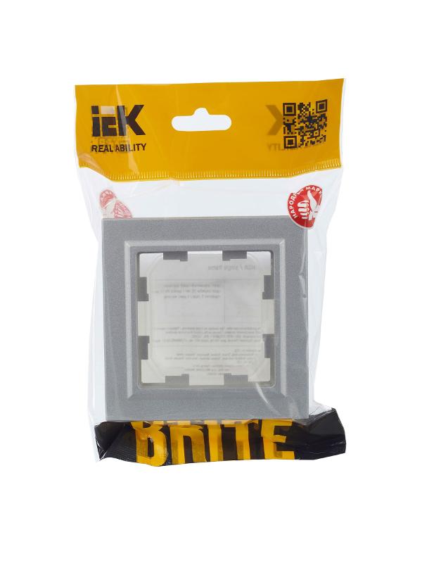 BRITE Рамка 1-ая IP44 РУ-1-БрА-44 алюминий  | BR-M12-44-K47 | IEK — миниатюра 9