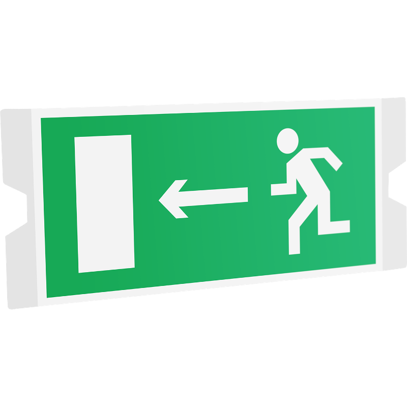 Односторонний рассеиватель ST-46  для URAN STANDARD с пиктограммой ПЭУ 001 Выход налево (202х96) | 4502004400 | Световые Технологии — Световые Технологии