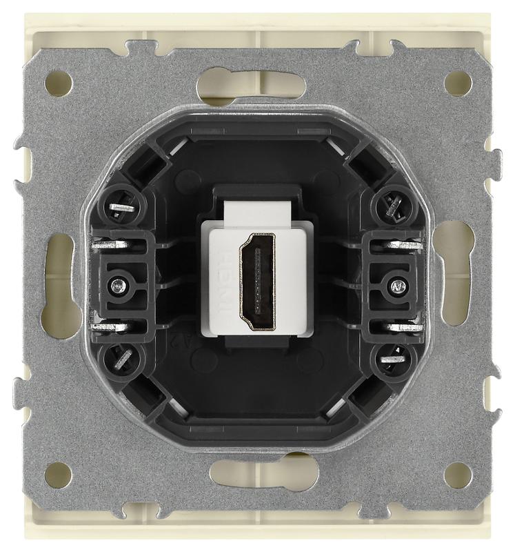 Розетка Arktik 16-3114-02 HDMI слоновая кость | Б0070505 | ЭРА — миниатюра 4