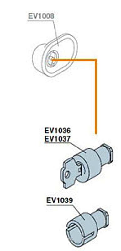 Цилиндр замка с двойной бородкой 3мм | EV1039 | ABB — ABB