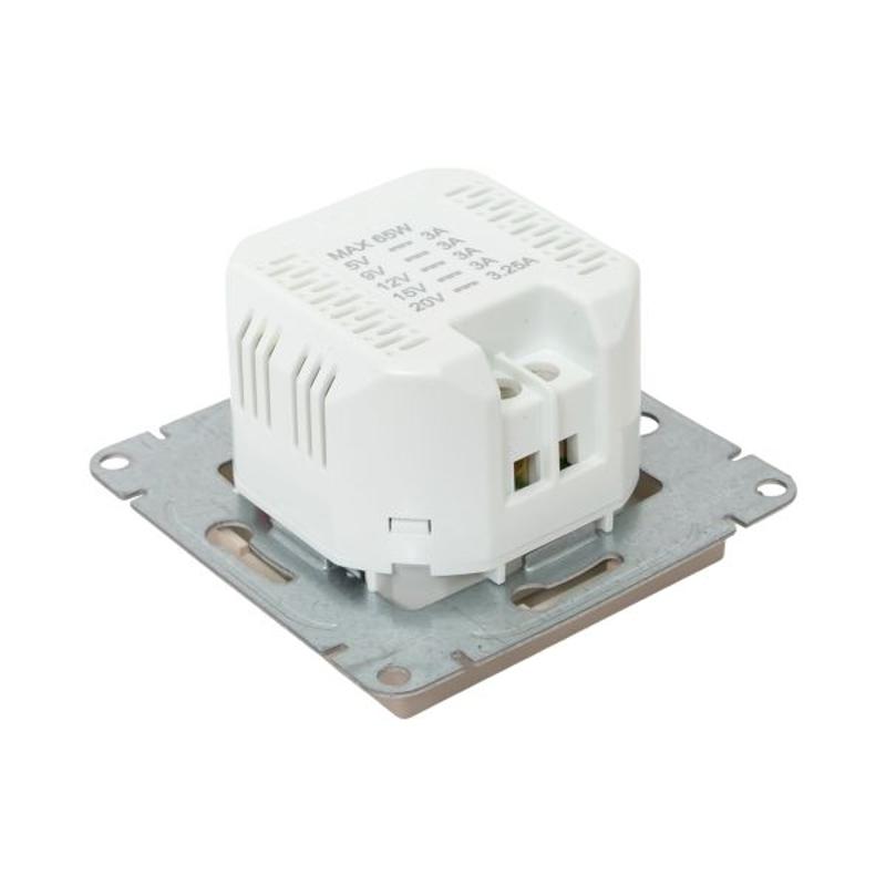Механизм розетки USB-С, быстрая, кремовый Эпика  |UP1-SOI-USBCF| EKF — миниатюра 11
