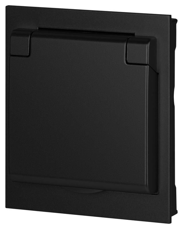 Розетка Arktik 16-2103-05 с заземлением 2P+E Schuko со шторками с крышкой 16А-250В антрацит | Б0070438 | ЭРА — миниатюра 4