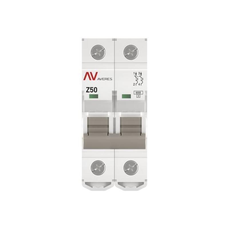 Выключатель автоматический AV-6 2P 50A (Z) 6kA AVERES | mcb6-2-50Z-av | EKF — миниатюра 3
