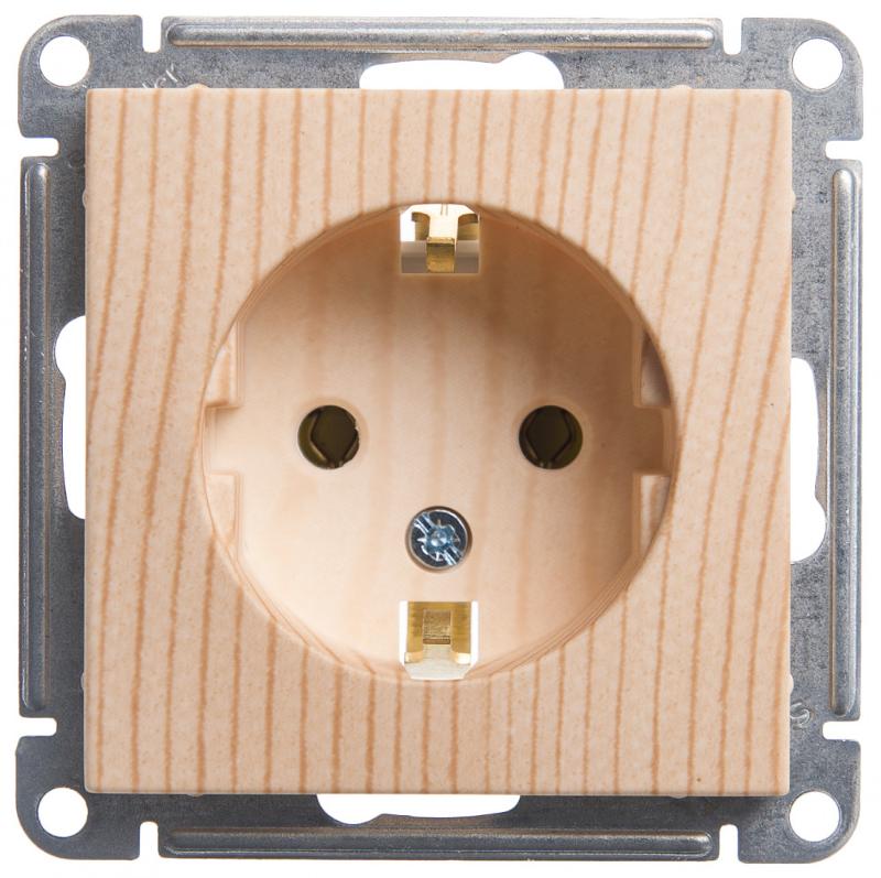 W59 Сосна Розетка с заземлением без шторок, 16А | RS16-154-7-86 | SE — Systeme Electric