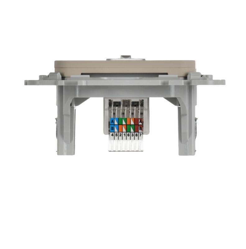 FLITE Розетка компьютерная RJ45 кат.5Е UTP РК5е-1-0-ФлЛ льняной | FI-K12-1-K88 | IEK — миниатюра 4