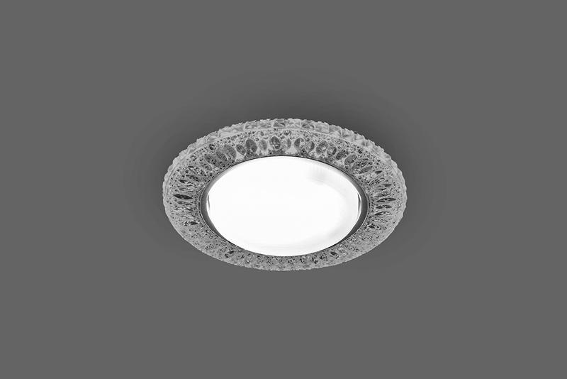 Светильник потолочный встраиваемый под лампу GX53 CD4022 20LED*2835 SMD 4000K, 15W GX53, без лампы, прозрачный, хром | 29475 | FERON — миниатюра 3