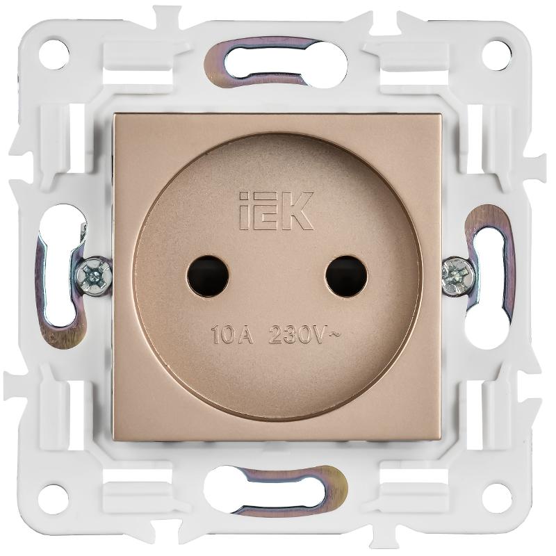 SKANDY Розетка без з/к с з/ш 10А SK-R01Sa песочный | SK-R13-10-K98 | IEK — миниатюра 2