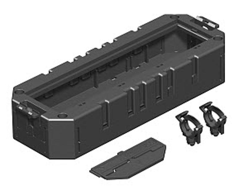 Модульная рамка Modul45 (с кожухом) MT4 45/2-2 208x76x40 мм (полиамид,черный) | 7429139 | OBO Bettermann — OBO Bettermann