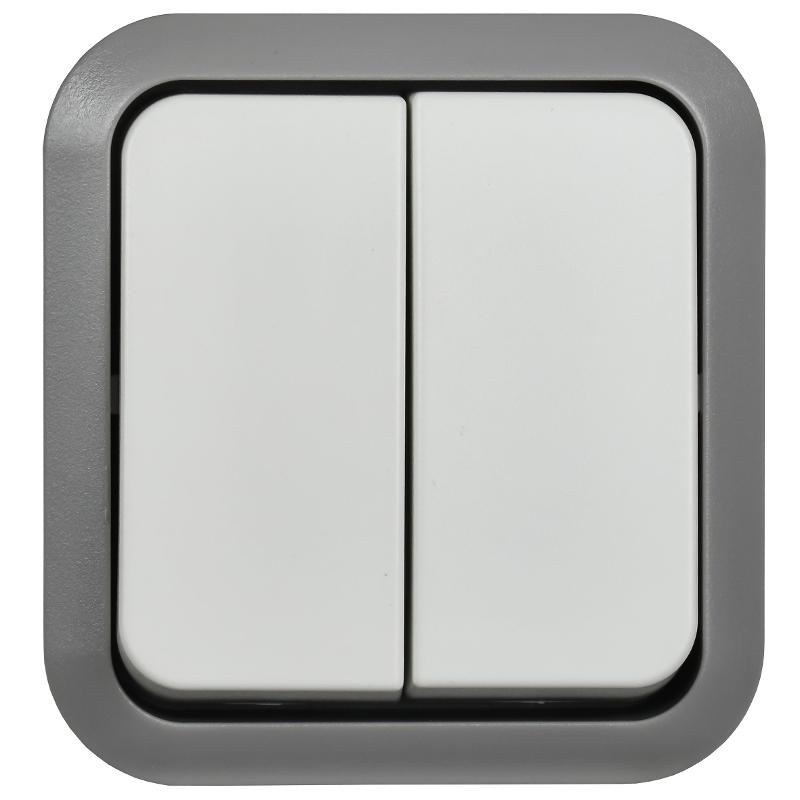 TORS Выключ. двухкл. прох. 10А IP55 TS225 сер-бел | TS-V22-0-10-55-K41 | IEK — миниатюра 2