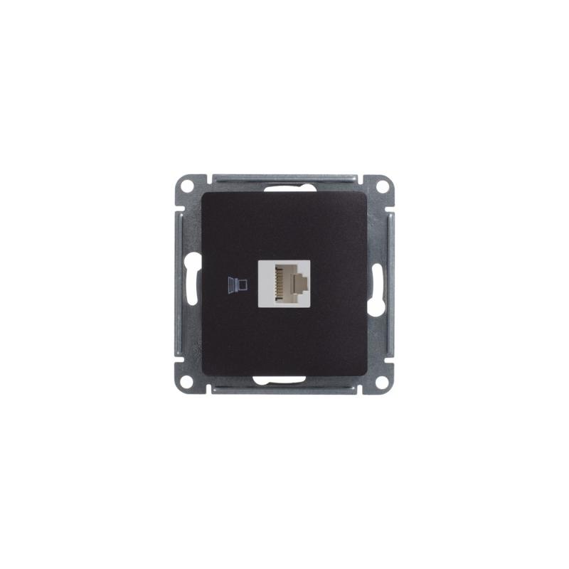 Glossa Шоколад Мех Розетка компьютерная RJ45 кат.5E | GSL000881K | SE — миниатюра 3