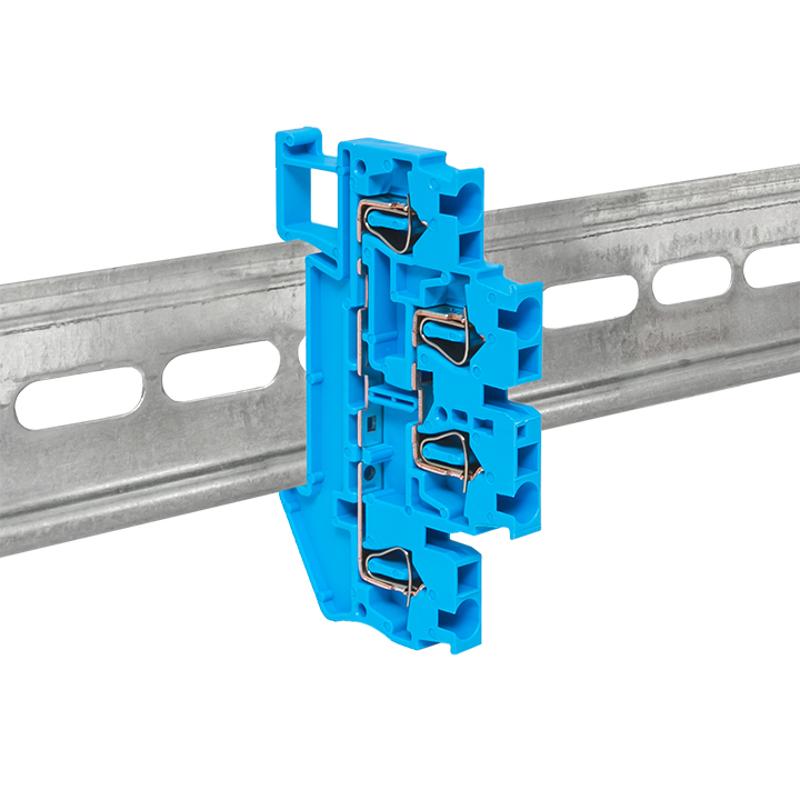 Колодка клеммная пружинная двойная JXB-ST-2.5 26А синяя EKF | plc-jxb-st-2.5-4-2-blue | EKF — миниатюра 8