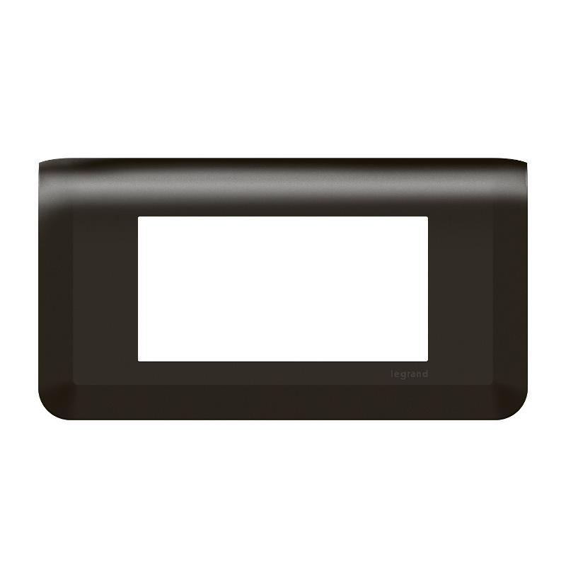 Рамка - Mosaic - 4 модуля - матовая черная | 079054L | Legrand — Legrand