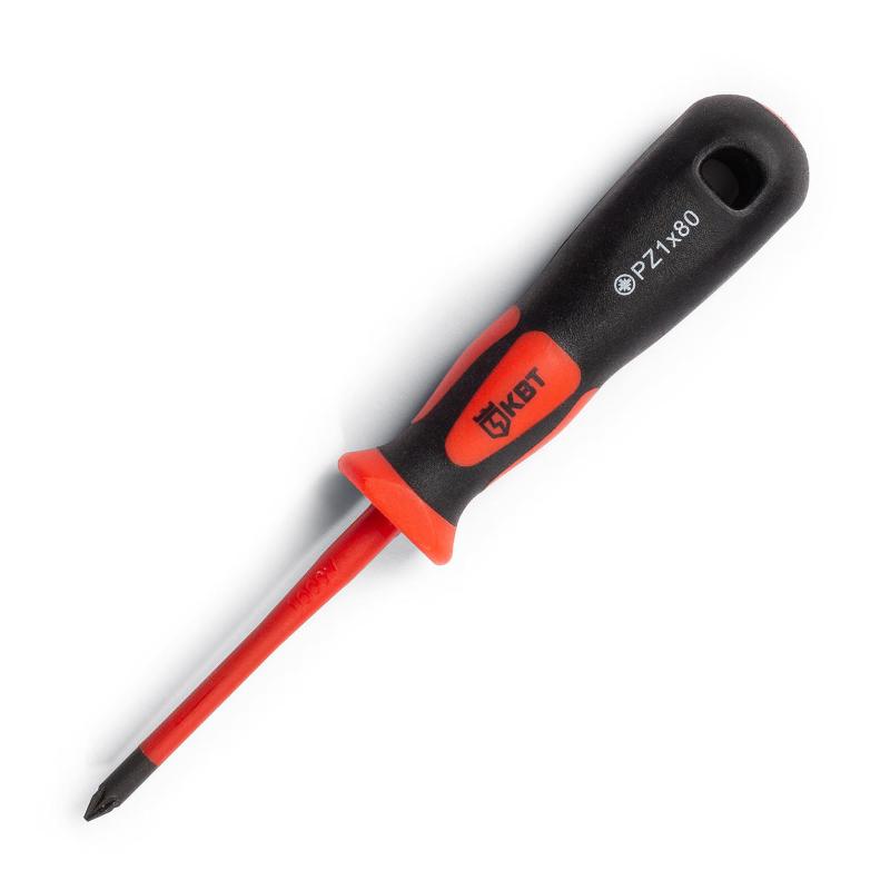 Отвертка диэлектрическая "Слим" PZ1*80 | 78585 | КВТ — КВТ