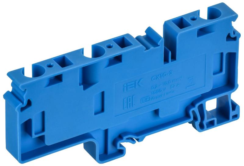 ARMAFIX Клемма пруж. CX10-3 BU 10мм2 3-конт. синяя| AF-CT40-00-3-K07-010| IEK — миниатюра 2
