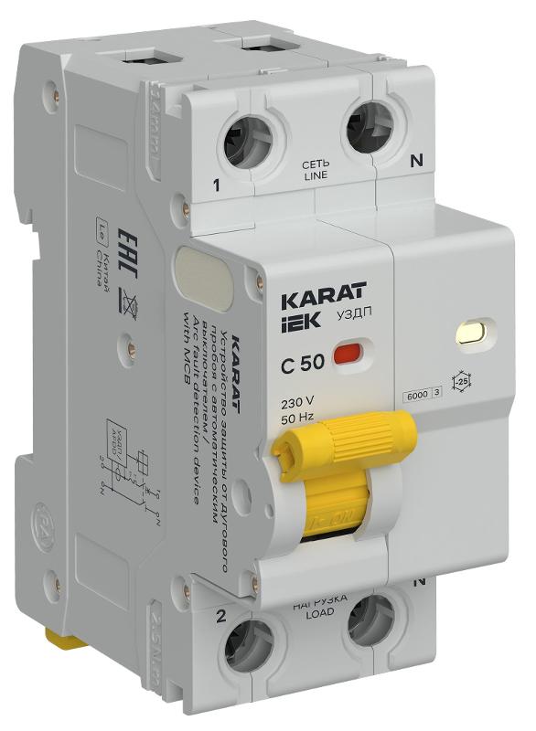 KARAT УЗДП c авт. выкл. 1P+N C 50A | KA-DP11-1-050-C | IEK — IEK (ИЭК)