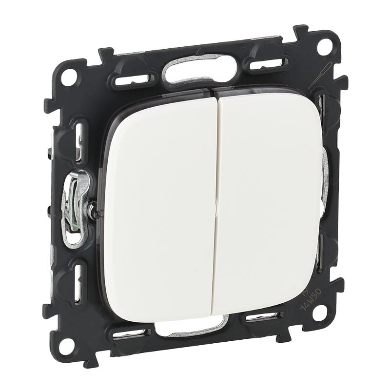 Valena ALLURE DIY Белый Переключатель 2-клавишный 10А 250В | 752708 | Legrand — Legrand