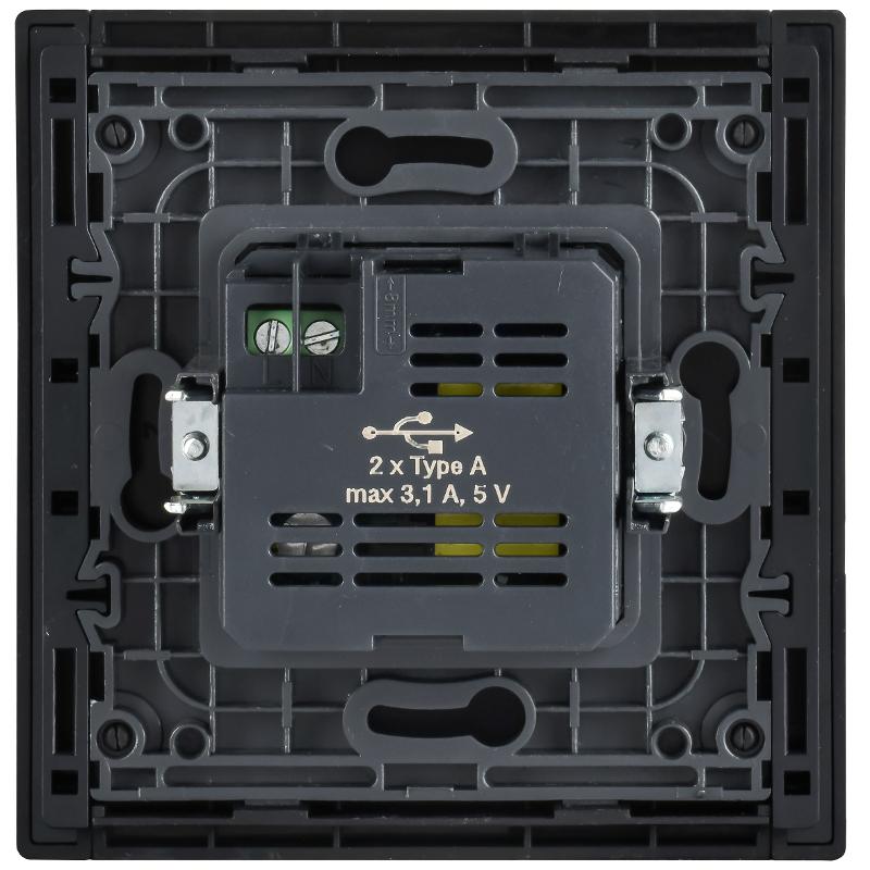 FORTE&PIANO Розетка USB A+C 3,1А FP150M черный  | FP-U22-D31-M-K02 | IEK — миниатюра 3