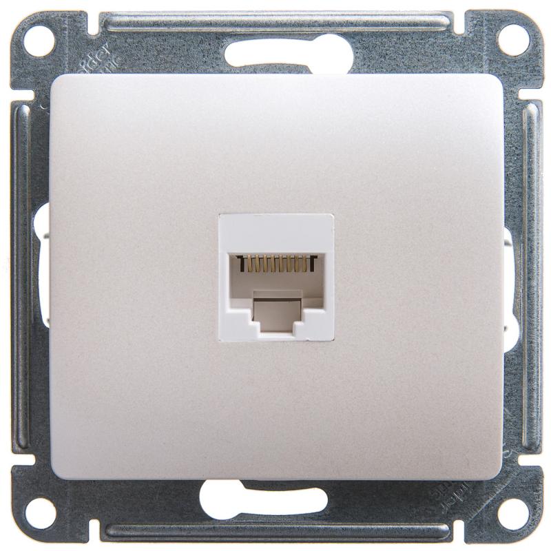 Glossa Перламутр Розетка компьютерная RJ45 кат.5E | GSL000681K | SE — Systeme Electric