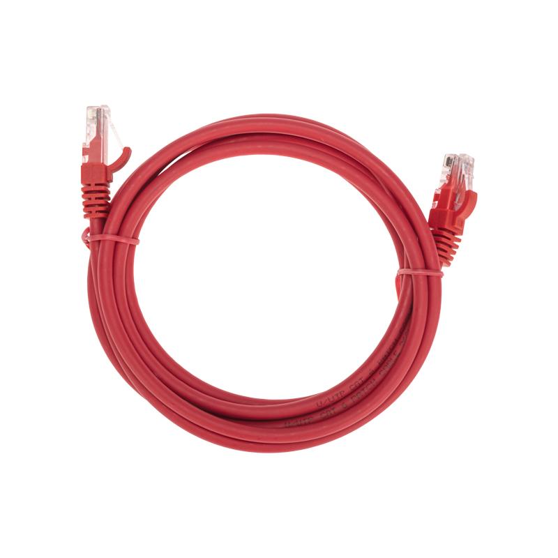 Патч-корд U/UTP CAT 6, RJ45-RJ45, 26AWG, LSZH, красный, 2м REXANT | 02-0293-2 | REXANT — фото 1 | Sento