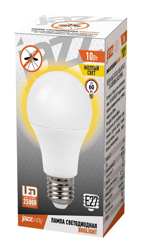 Лампа светодиодная антимоскитная Спец. PLED-A60 BUGLIGHT 10w Yellow E27 | .5008960 | Jazzway — миниатюра 3