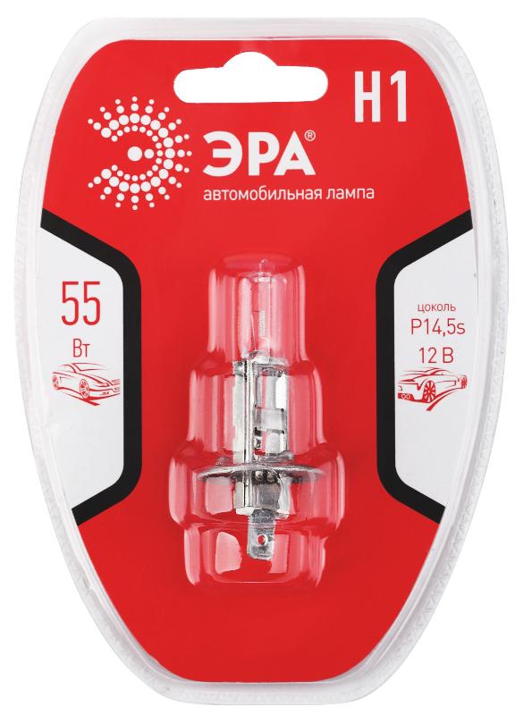 Лампа автомобильная галогенная Н1 12V 55W P14,5s BL (лампа головного света, противотум | Б0037574 | ЭРА — миниатюра 2