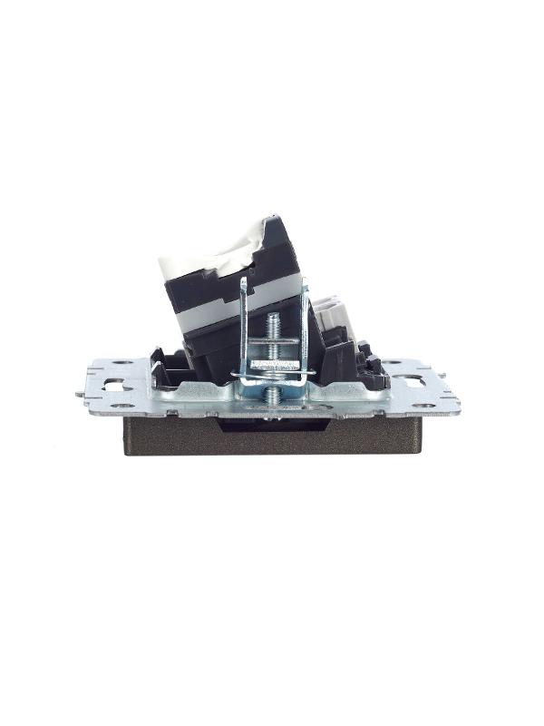 BRITE Розетка двойная RJ11+RJ45 кат.5E РК/Т12-БрТБ темная бронза | BR-KT20-O-1-K45 | IEK — миниатюра 7