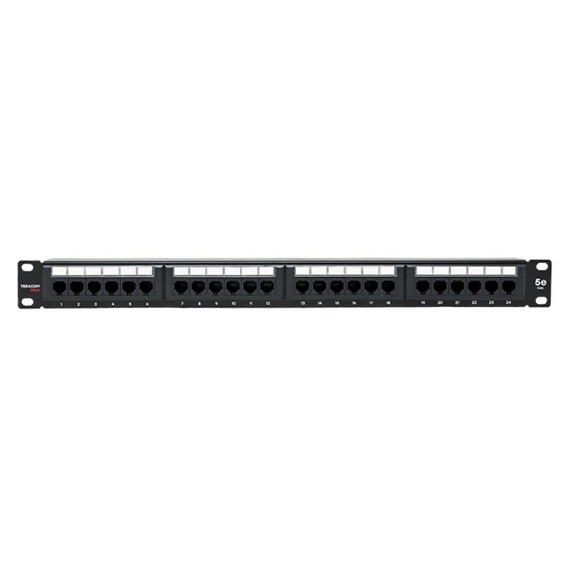Патч-панель TERACOM PRO 19' Cat.5E 1U неэкранир. UTP 24 порта RJ-45 Dual IDC с органайзером | TRP-PPNL-5EUTP-C1U24 | EKF — миниатюра 2