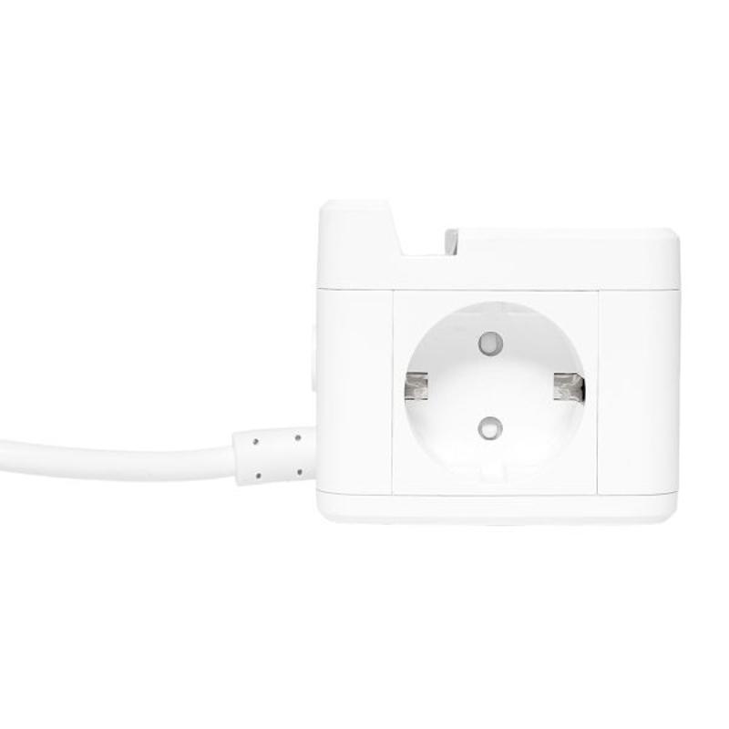 Удлинитель "Куб" 2 гнезда USB + 2Type C с быстрой зарядкой, подставкой под телефон и ночником 1,3 метра 1мм2|UBA-CUB-2-FC|EKF — миниатюра 14
