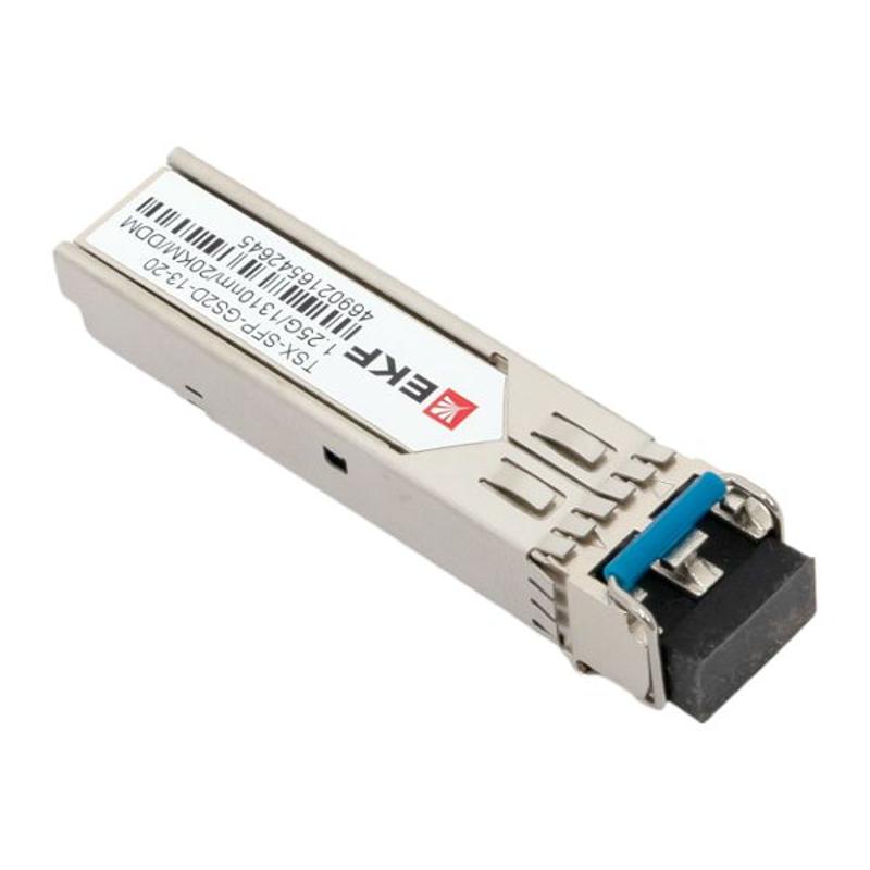 SFP модуль 1,25Гбит двойное одномодовое оптоволокно 1310нм дальность 20км TSX |TSX-SFP-GS2D-13-20|EKF — миниатюра 12