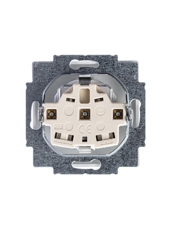 Розетка SCHUKO 16А 250В с защитными шторками, серия solo/future, цвет белый бархат | 2013-0-5373  | 2CKA002013A5373 | ABB — миниатюра 2