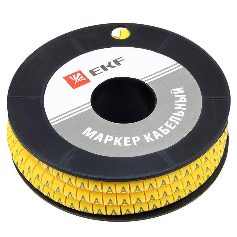 Маркер-кабельный 4,0кв.мм "A" (500шт.) (ЕС-2) EKF PROxima | plc-KM-4-A | EKF — миниатюра 2