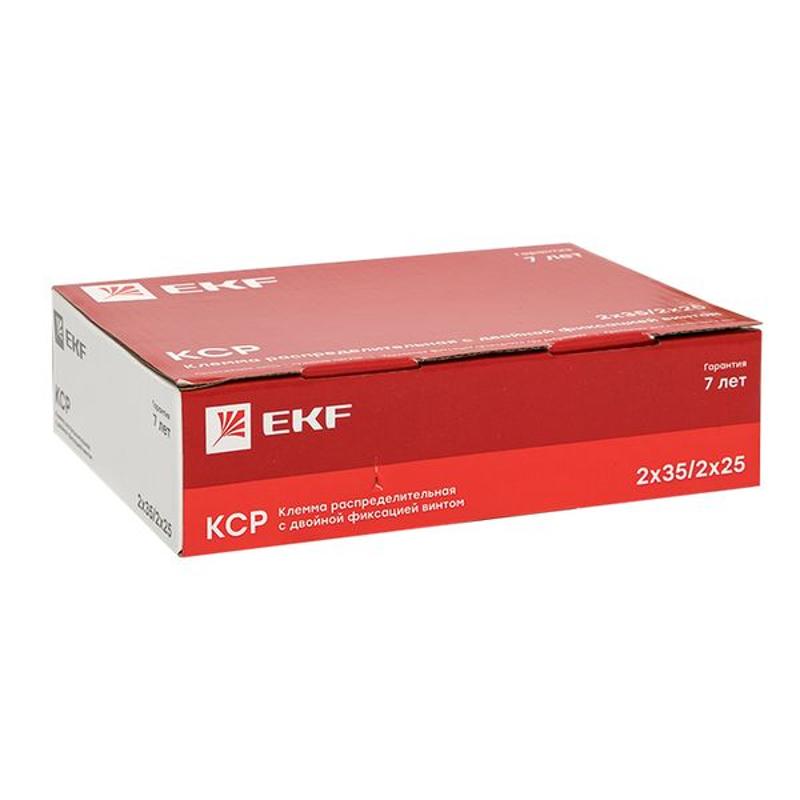 Клемма распределительная КСР с двойным винтом 2x35/2x25 серая PROxima | ksr-2.35-2.25-grey | EKF — миниатюра 18