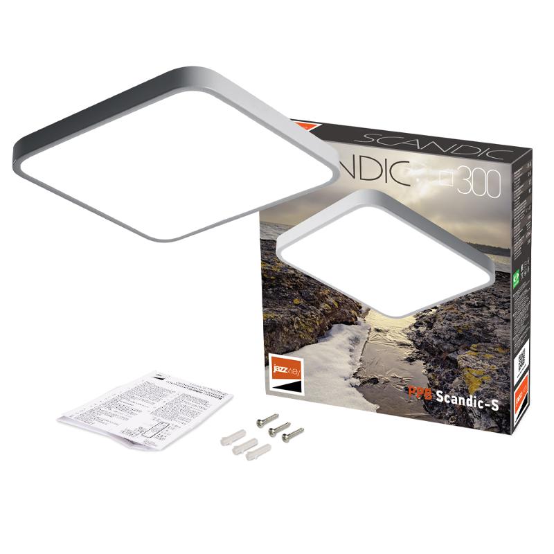 Светильник светодиодный бытовой PPB Sсandic-S 36w 4000K GR IP20 330*330*50 | .5037236 | JAZZWAY — миниатюра 6