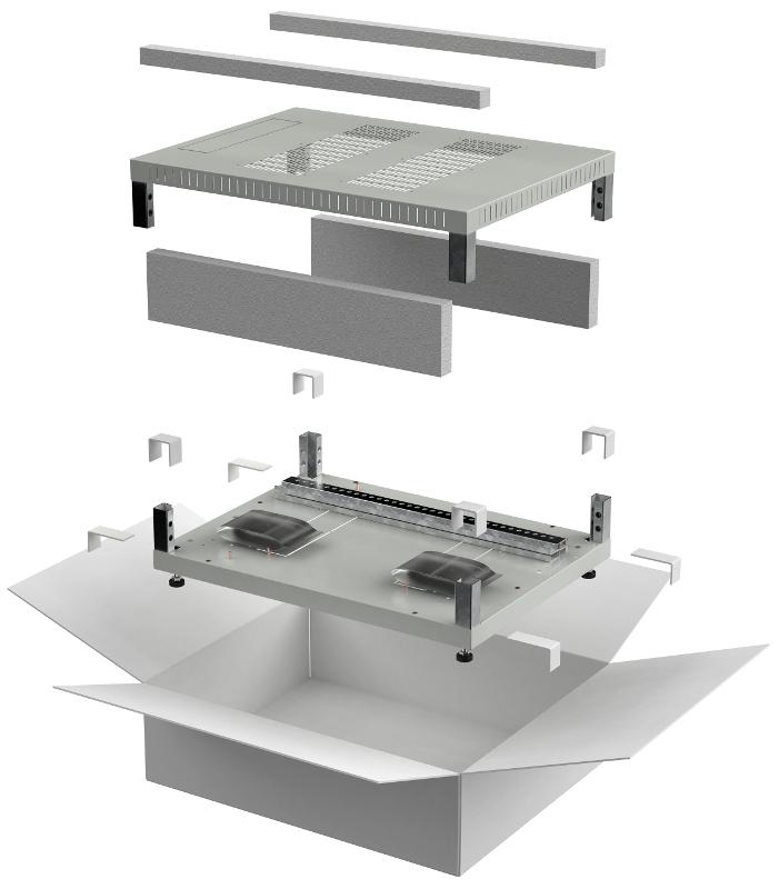LINEA E Компл. осн. и крыша 600х800мм шкафа 18-47U cер. | LE35-XXX68-X | ITK — ITK