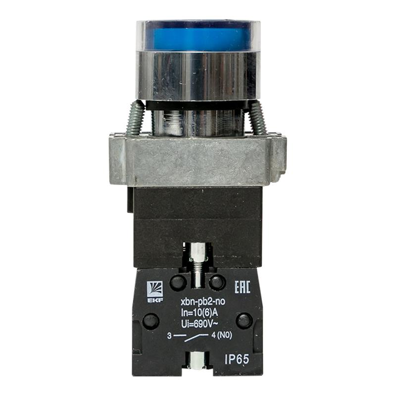 Кнопка BA61 с подстветкой 230В синяя NO IP65 PROxima | xb2-bw61-230-65 | EKF — миниатюра 4